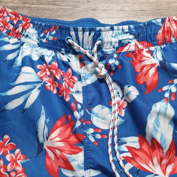 Goodfellow Men XL Swim Suit Trunks Tropical Hawaiian Beach Pool LINING REMOVED - Picture 2 of 8